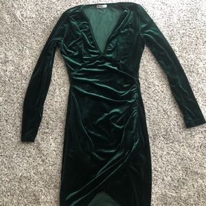 Green Velvet Dress